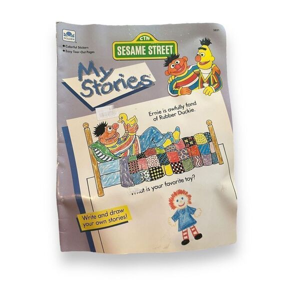 Vintage Sesame Street My Stories Write And Draw 1991 - Picture 1 of 5